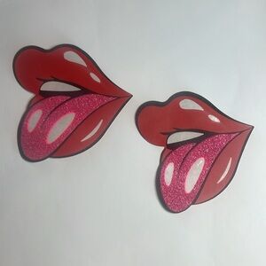 Red Lip-Shaped Pasties NIP